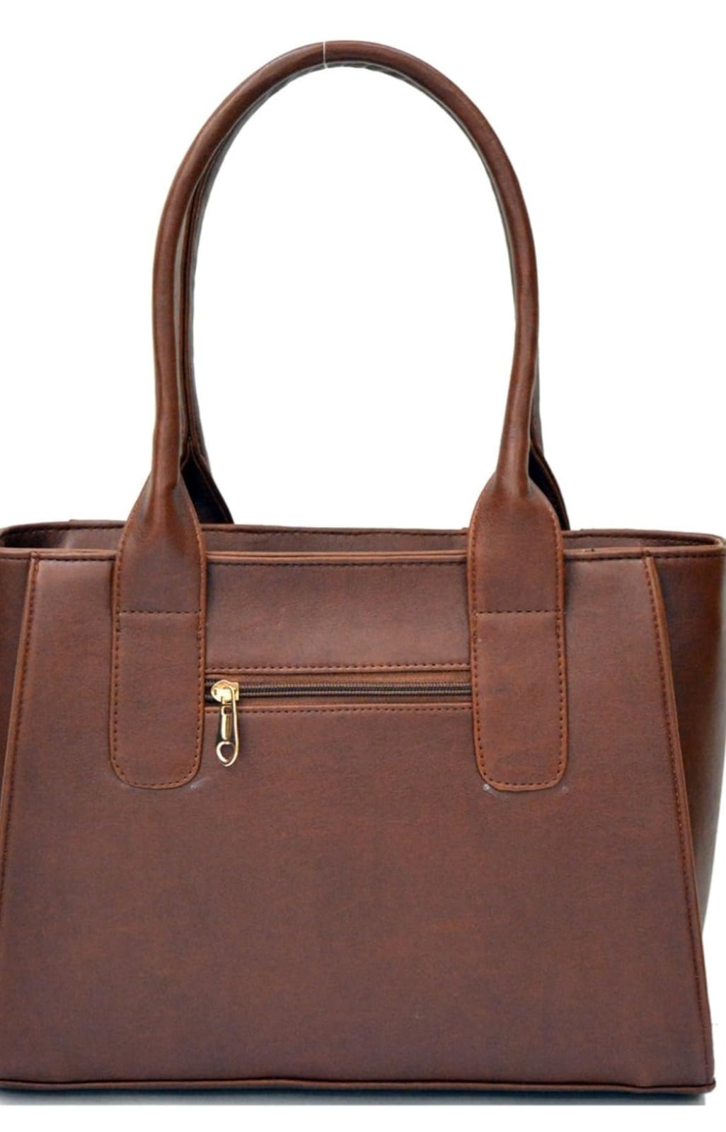 Raghna Classic Brown Faux Leather Handbag - Elegant Everyday Tote