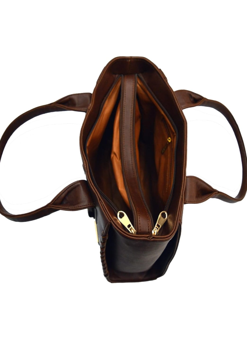 Raghna Classic Brown Faux Leather Handbag - Elegant Everyday Tote